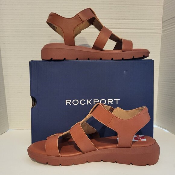 .rockport - ABBIE T-STRAP SANDAL - 9 M. - Picture 1 of 5